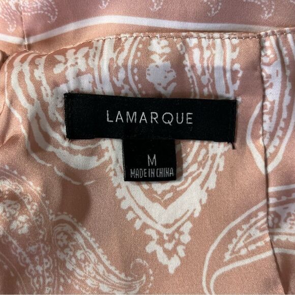 Lamarque Paisley Draped Wrap Skirt Pink Medium - Picture 7 of 10